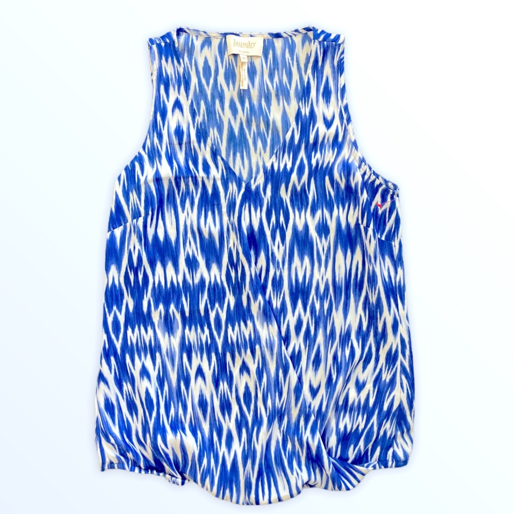 Laundry by Shelli Segal Ikat Sleeveless Blouse XS